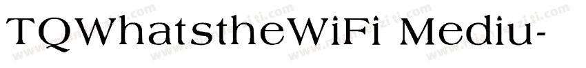 TQWhatstheWiFi Mediu字体转换